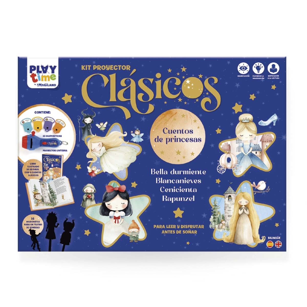 KIT PROYECTOR CLASICOS - CUENTOS DE PRINCESAS 1