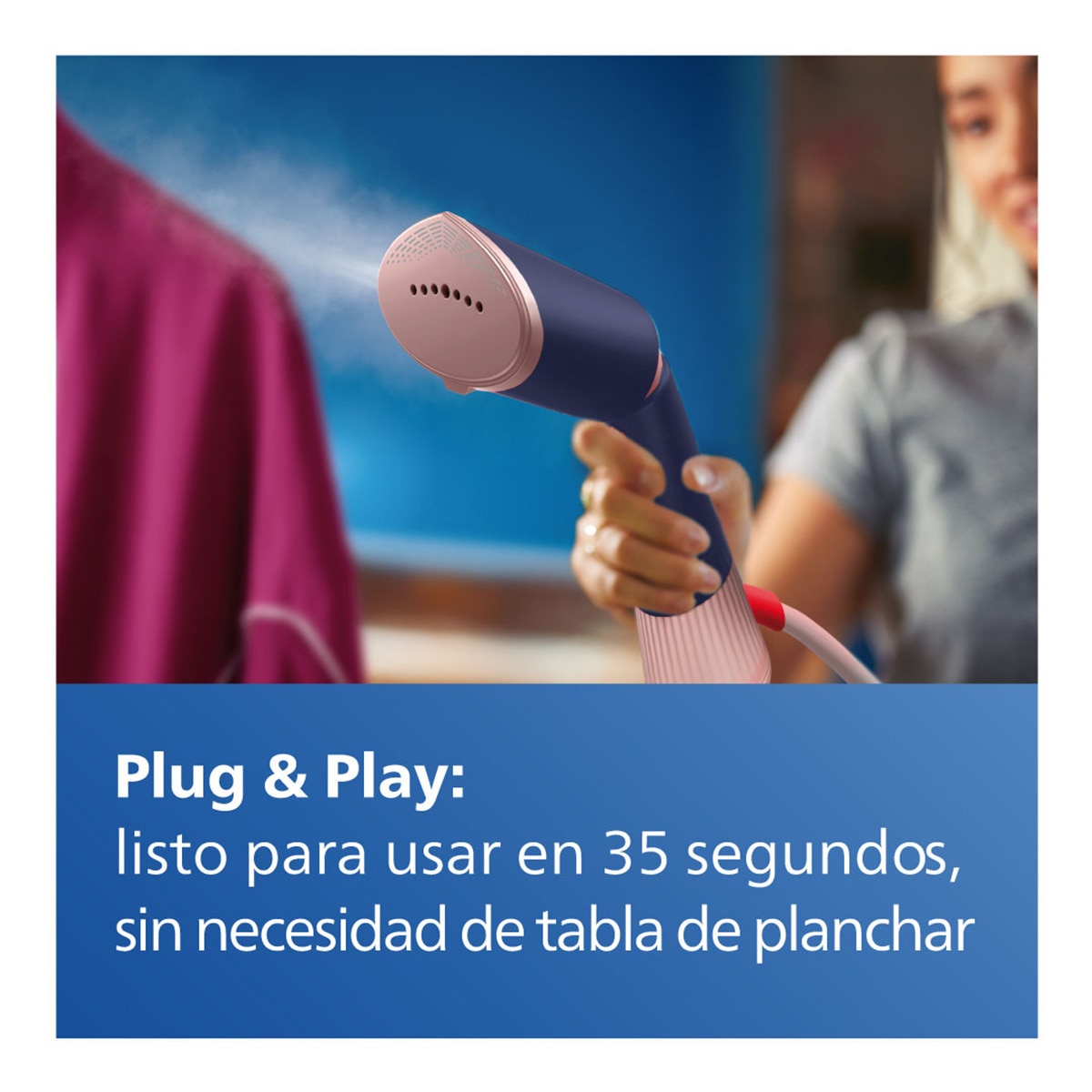 Plancha vertical Philips Serie 5000 Azul Marino oscuro-5