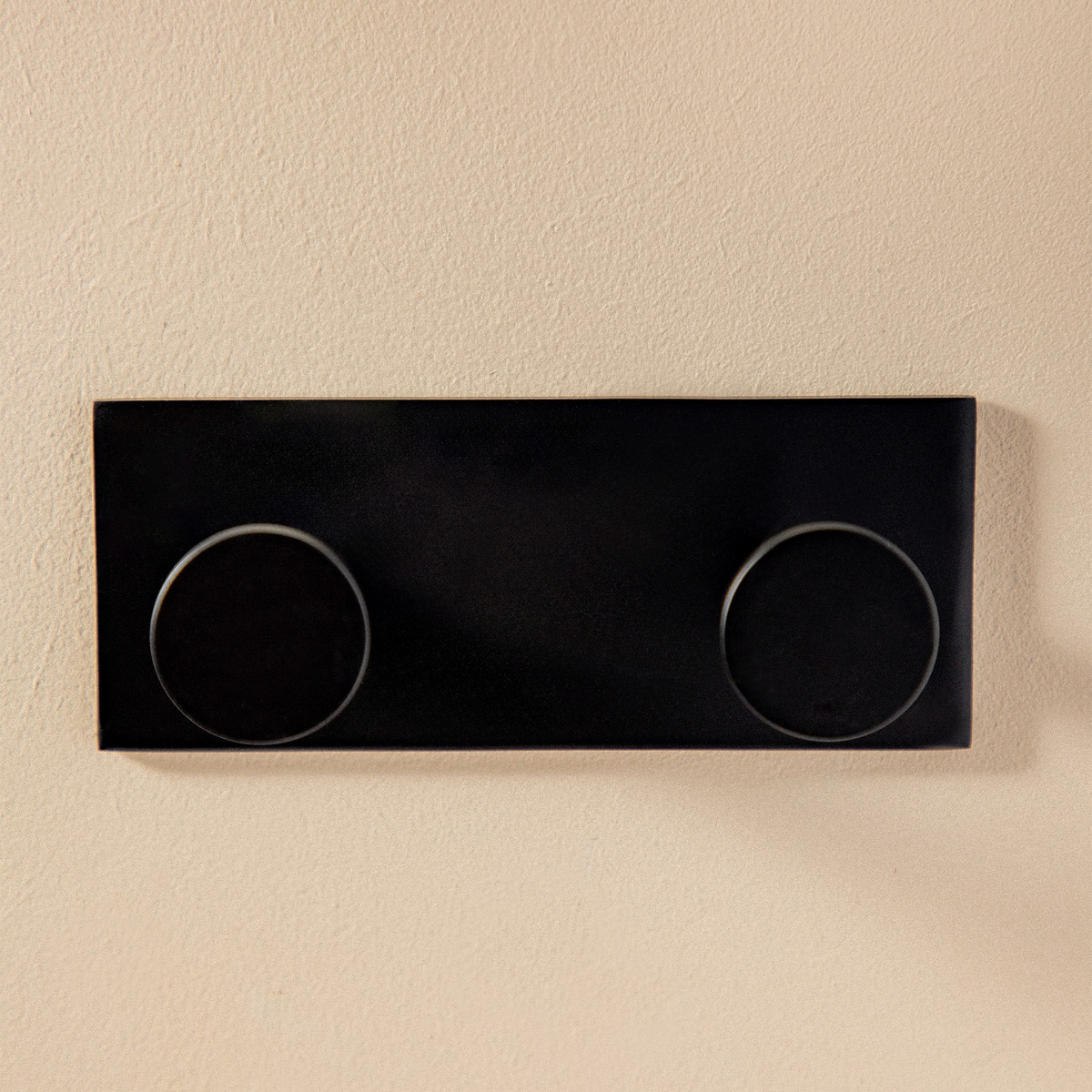 Percha de baño doble Stick Cosmic Negro mate-2