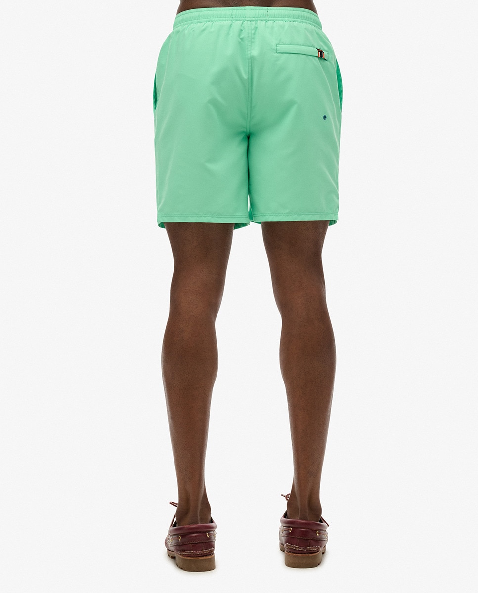 Calções de Banho com Ilustração Desportiva - 42 cm Verde Água-3