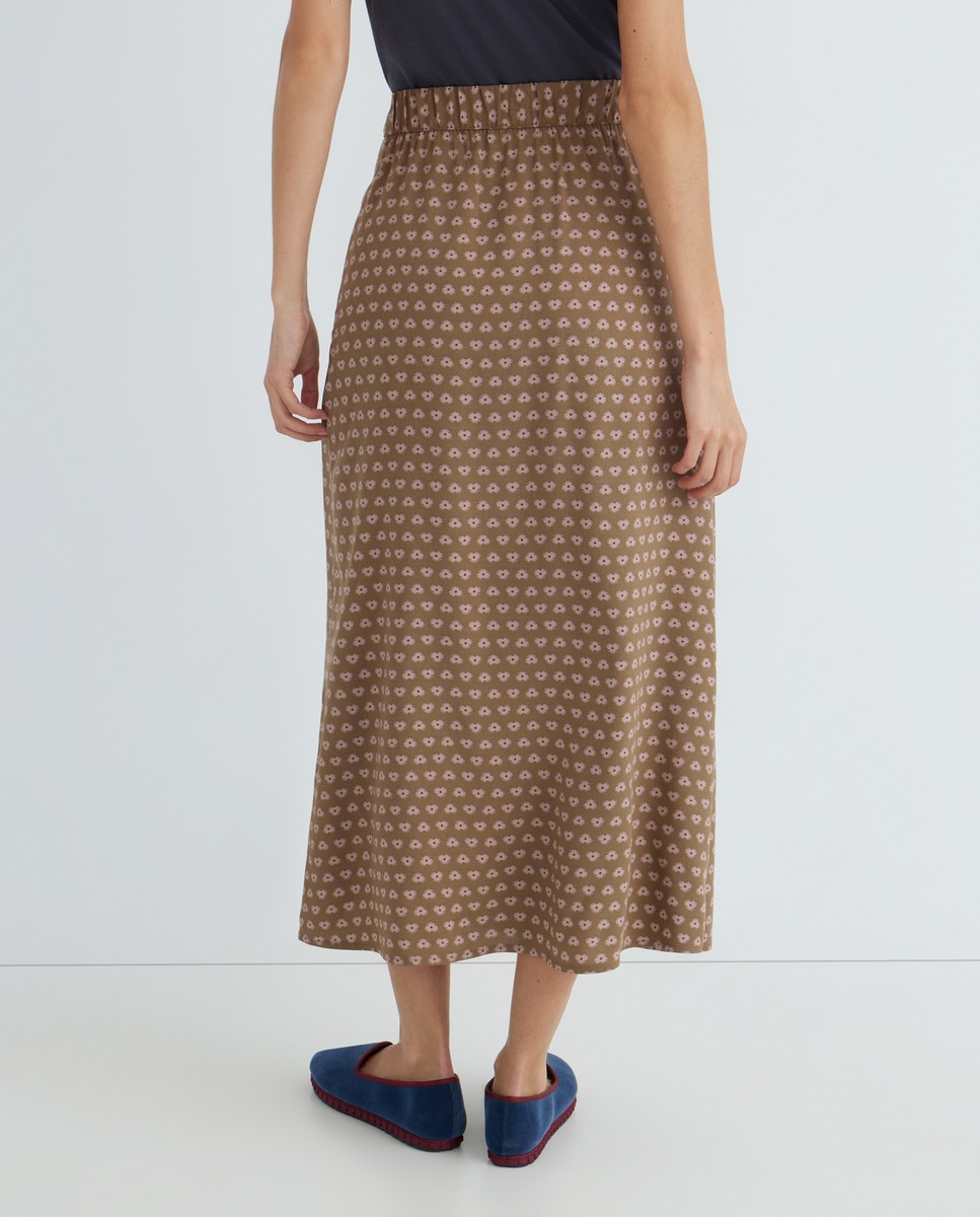 Falda de mujer estampada Verde-3