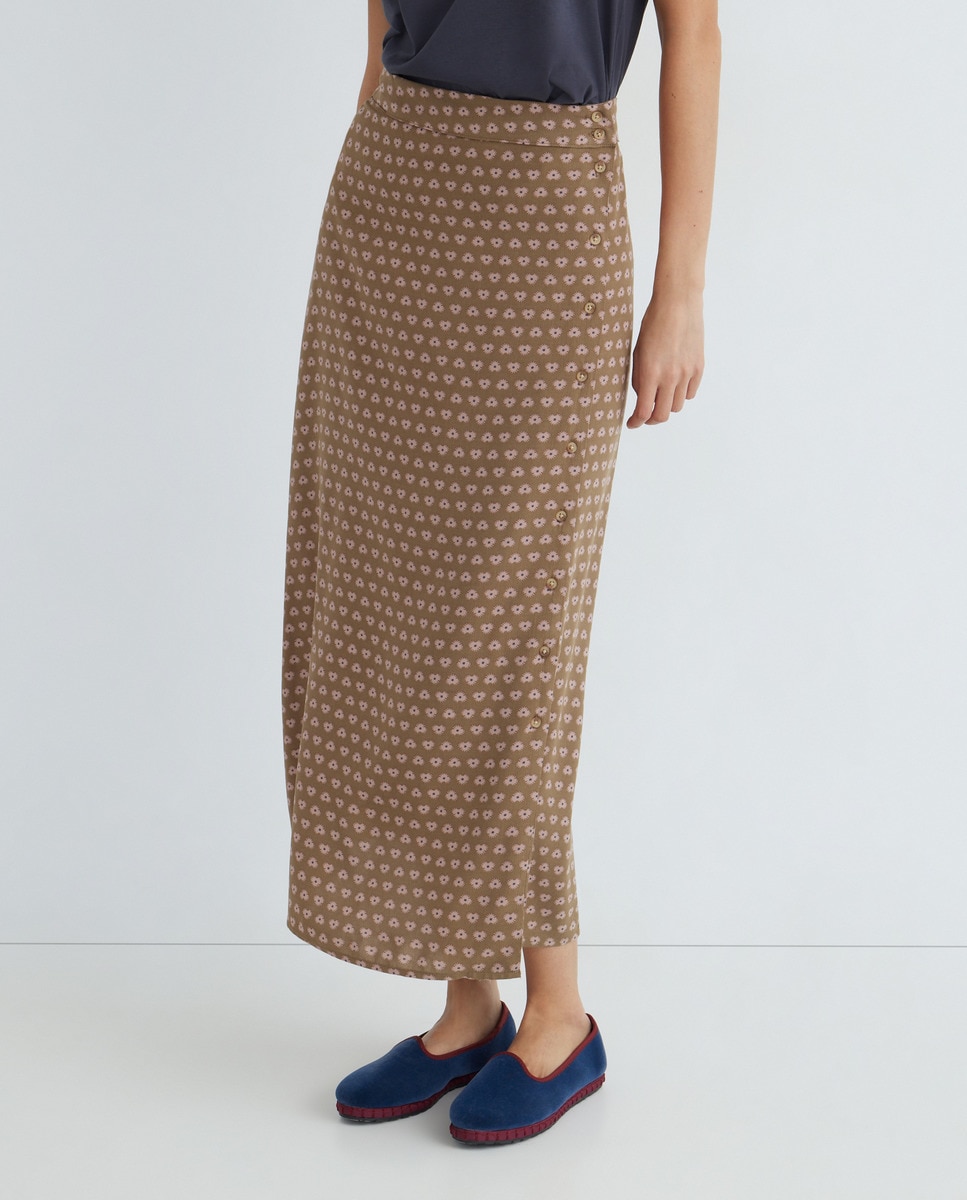 Falda de mujer estampada Verde-2