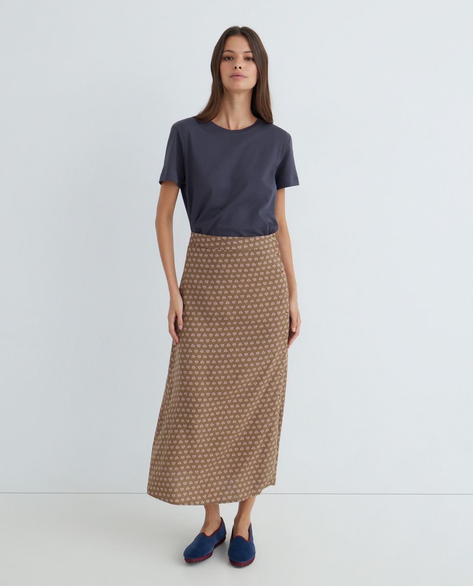 Falda de mujer estampada Verde-1