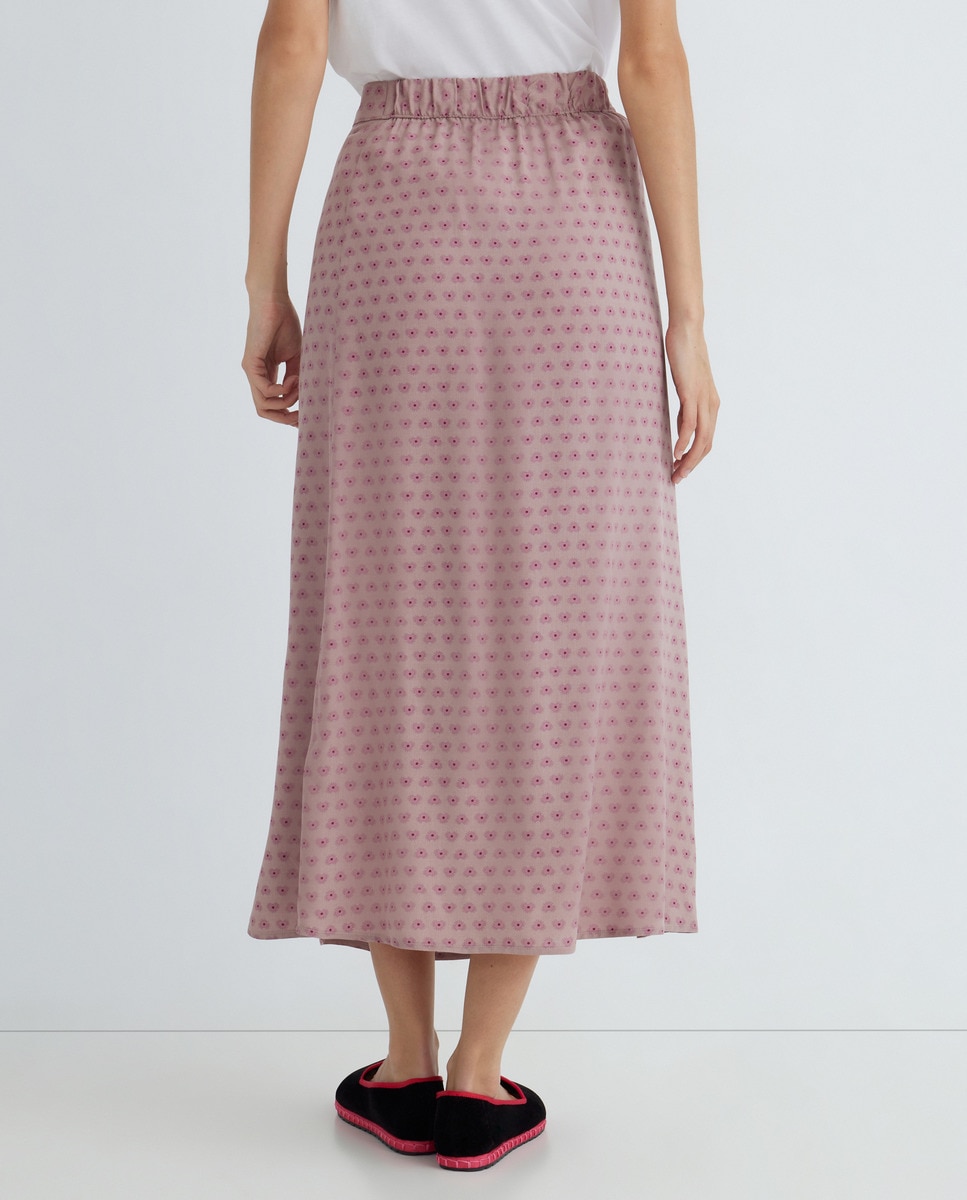 Falda de mujer estampada Rosa-3