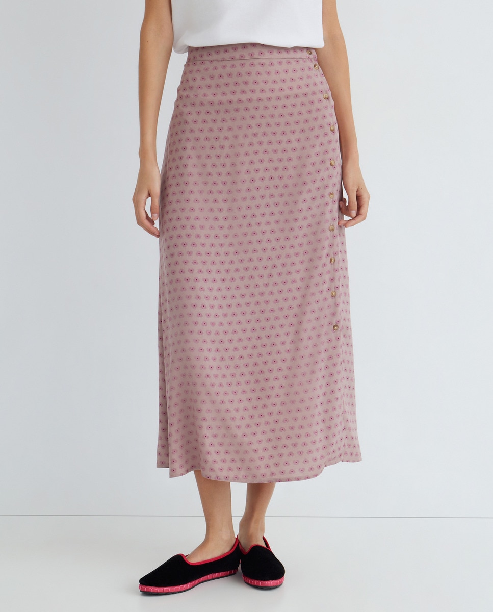 Falda de mujer estampada Rosa-2
