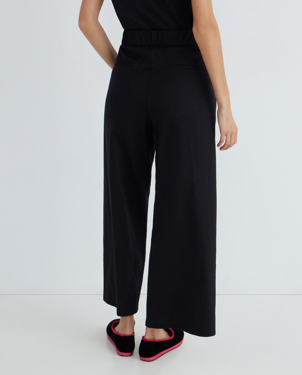 Pantalón punto mujer Negro-3