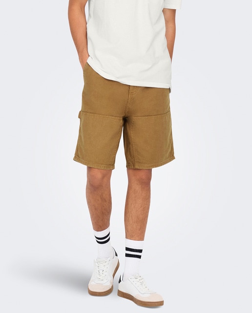 Imagen 0 de Bermuda de hombre compuesta 100% de algodón Loose fit