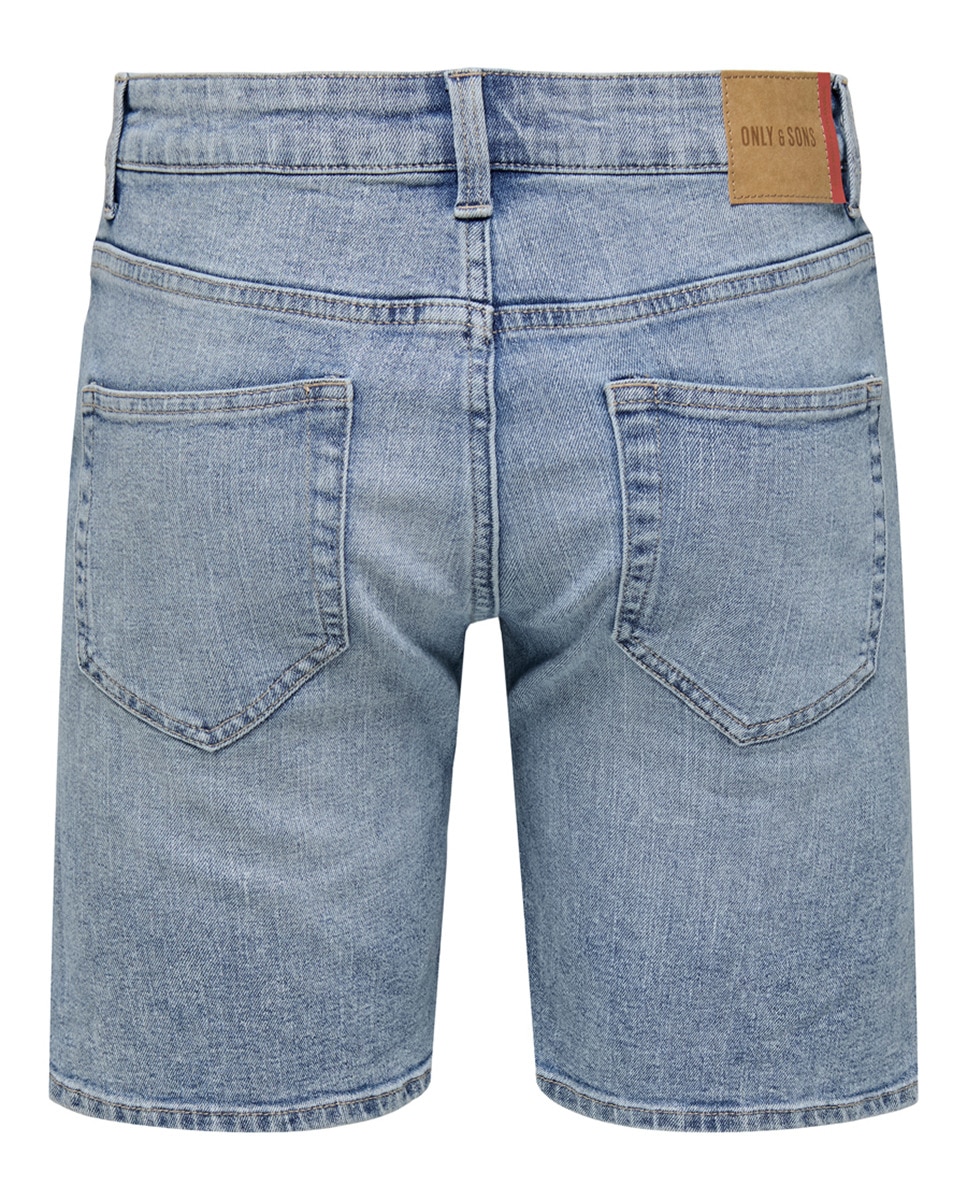 Bermuda vaquera de hombre regular fit. - Only & Sons - Azul claro Azul claro-7