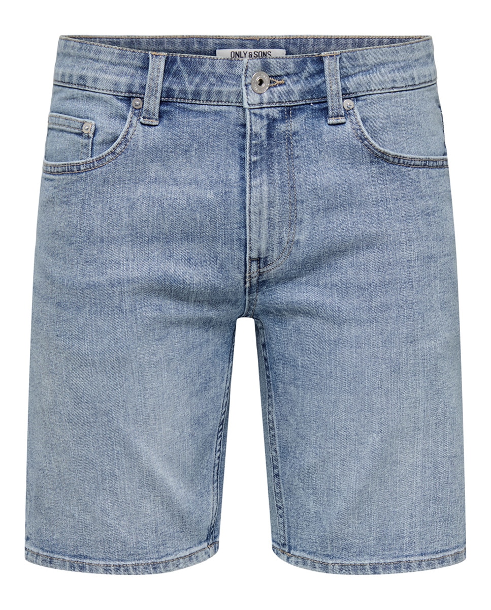 Bermuda vaquera de hombre regular fit. - Only & Sons - Azul claro Azul claro-6