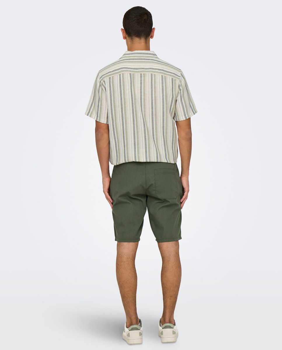 Bermudas Slim Fit Cinzento-4