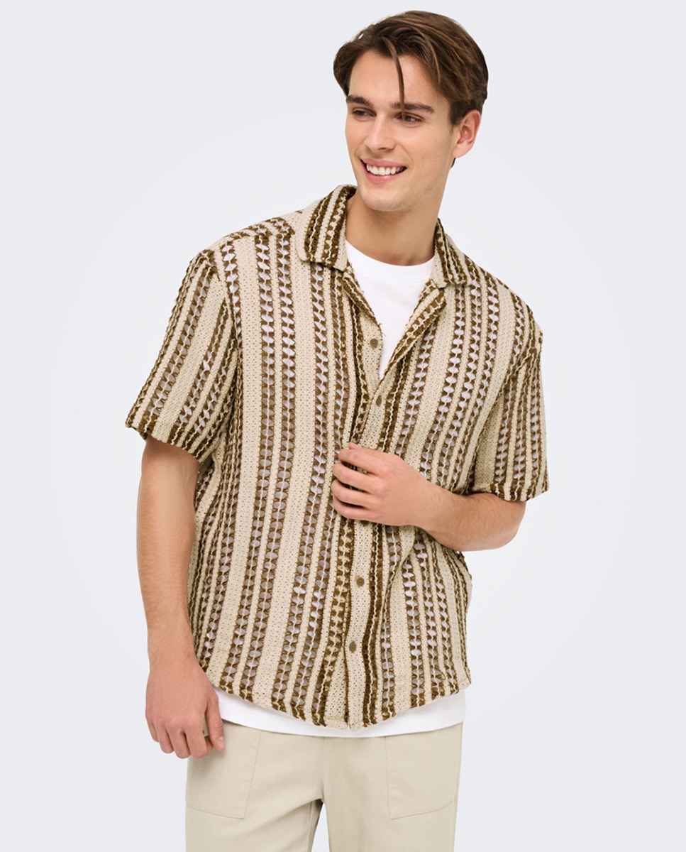 Camisa de Malha Regular Fit Branco-1