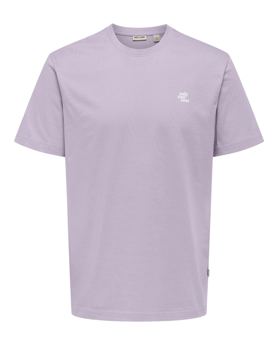 T-shirt Regular Fit com Manga Curta Roxo-1