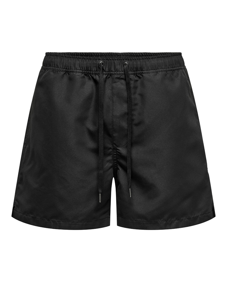 Calções de Banho Regular Fit Preto-1