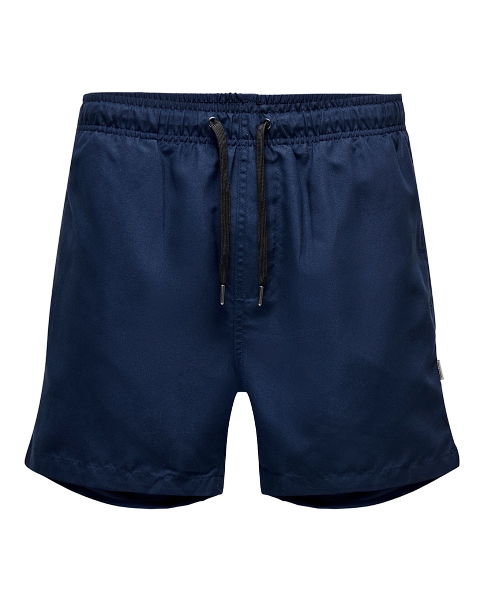 Calções de Banho Regular Fit Azul-1