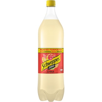 ZERO refresco citrus con gas 100% aromas naturales botella 1,5 l - Schweppes