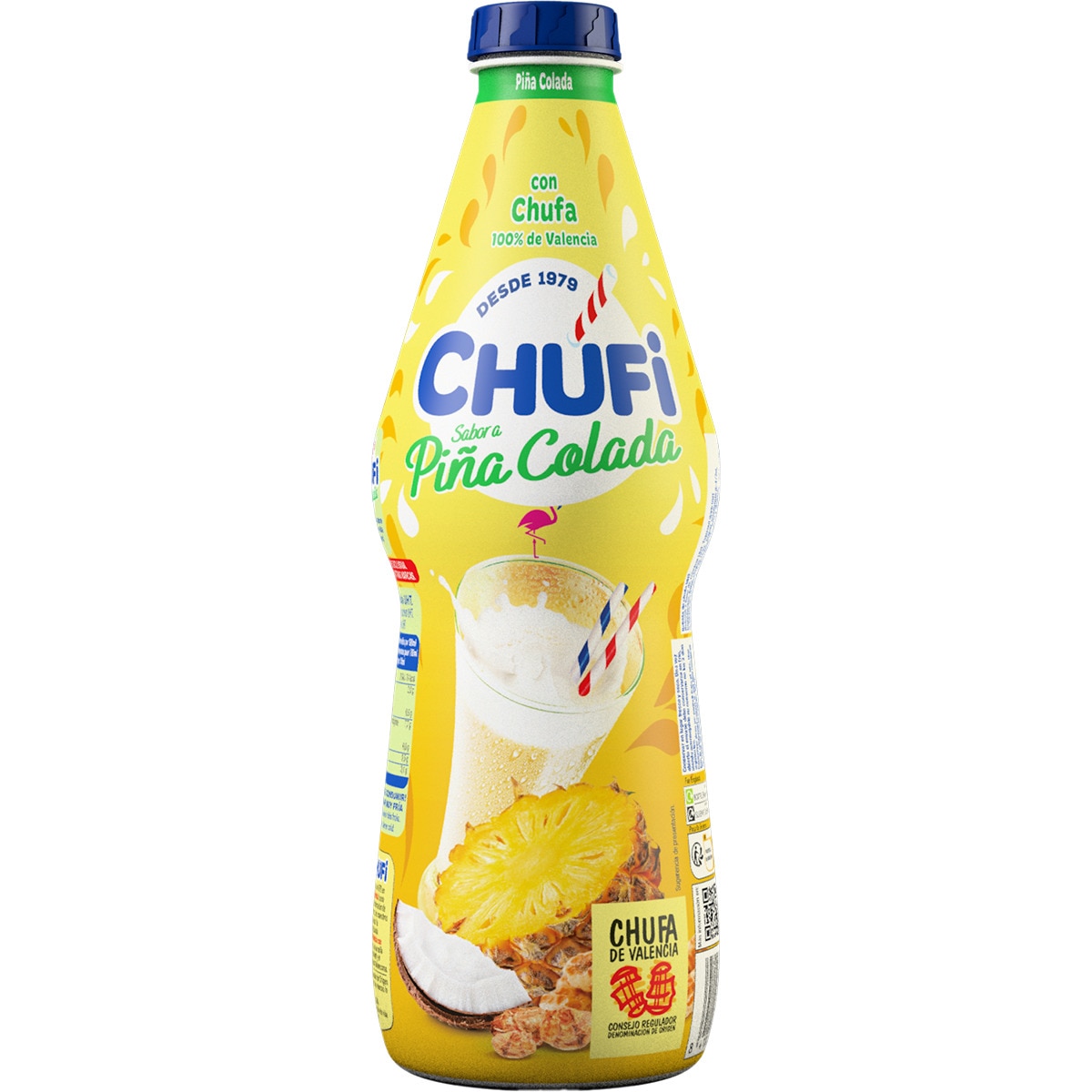 horchata de chufa sabor piña colada DOP Chufa de Valencia botella 1 l