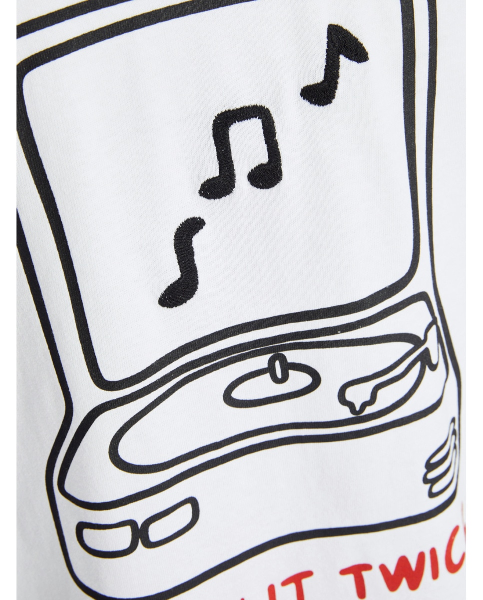 T-shirt Estampada Oversize Branco-7