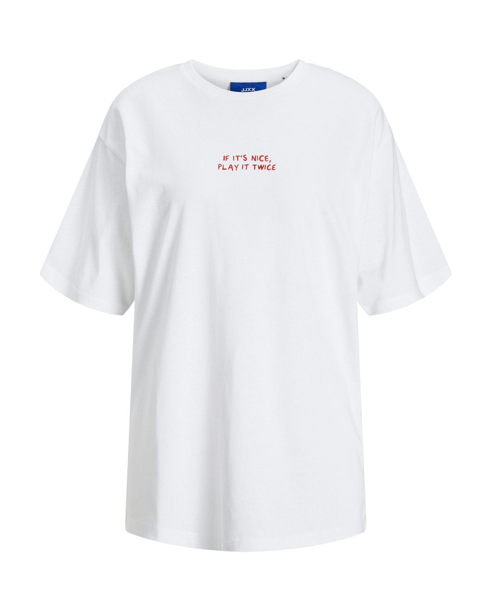 T-shirt Estampada Oversize Branco-5