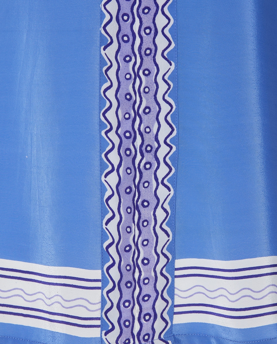 Blusa de Alças com Estampado Posicional Azul Tinta-5