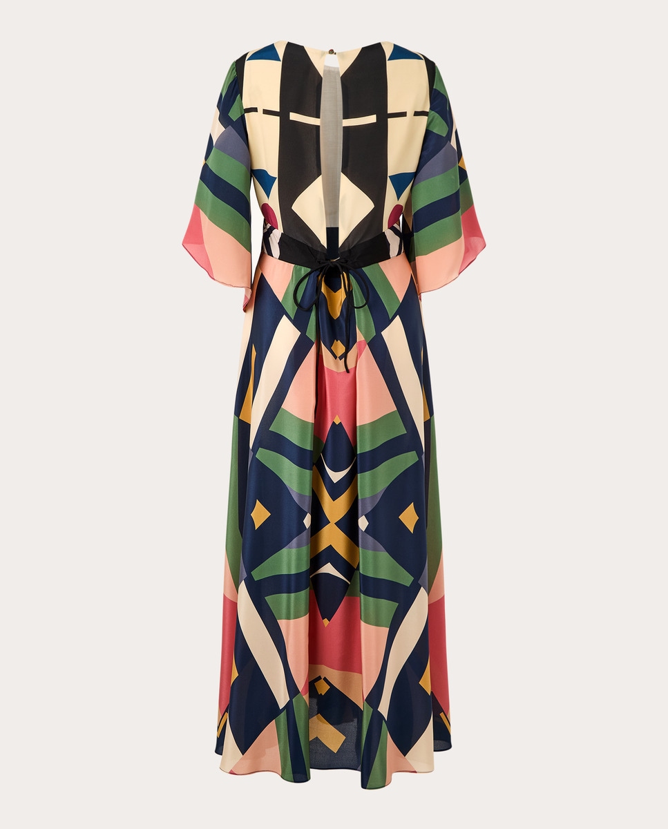 Caftán Panter de lino Multicolor-2