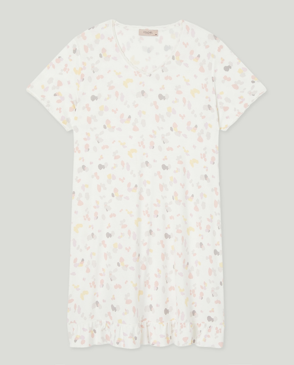 Camisa de Dormir Estampada com Folho Multicolor-4