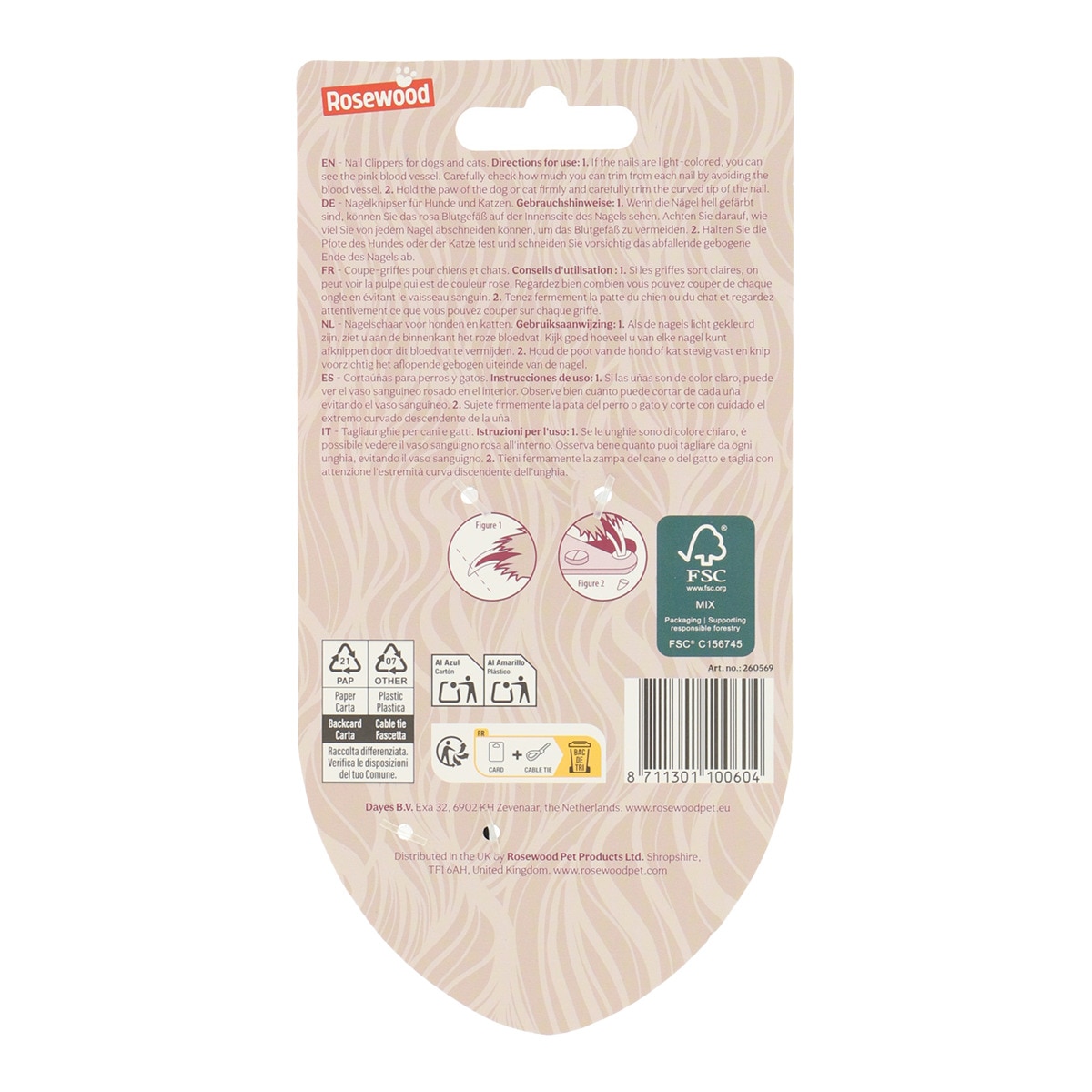 Cortauñas Rosewood para perros y gatos 2
