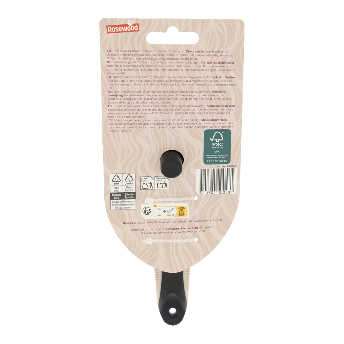 Carda Silcker autolimpieza Rosewood para perros 2