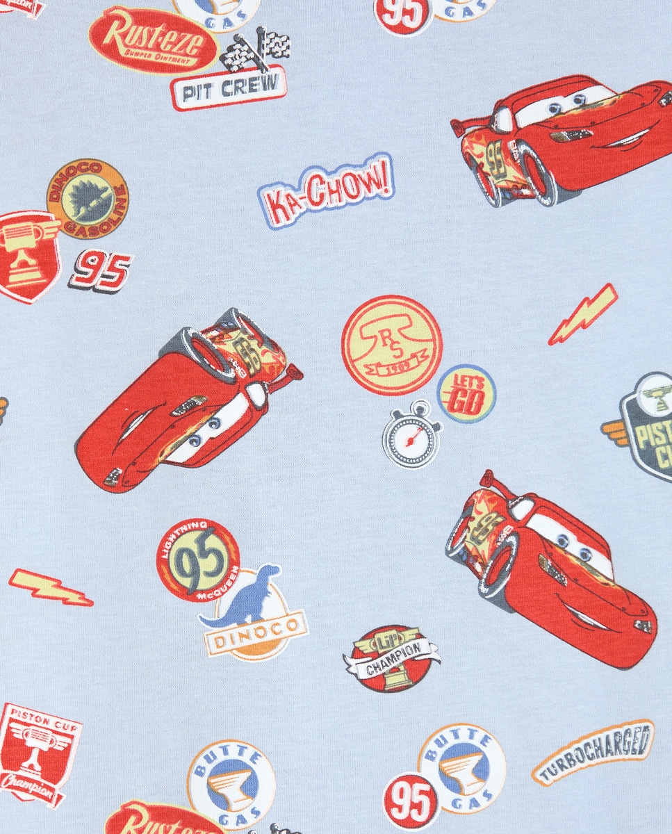 Pijama de Malha com Estampado Carros Azul-marinho-5