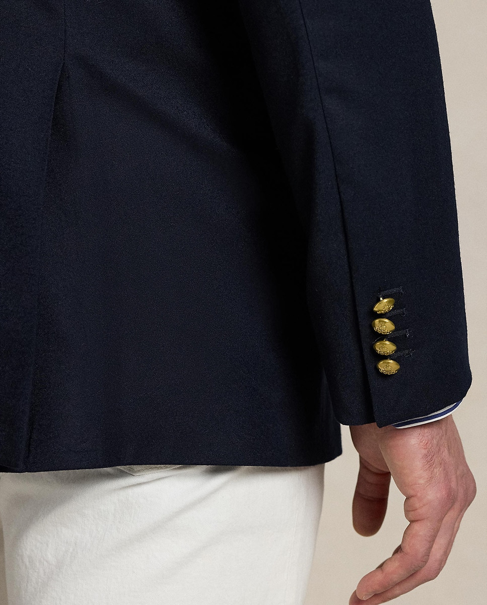 Blazer de Lã Tamanhos Grandes Azul-marinho-5