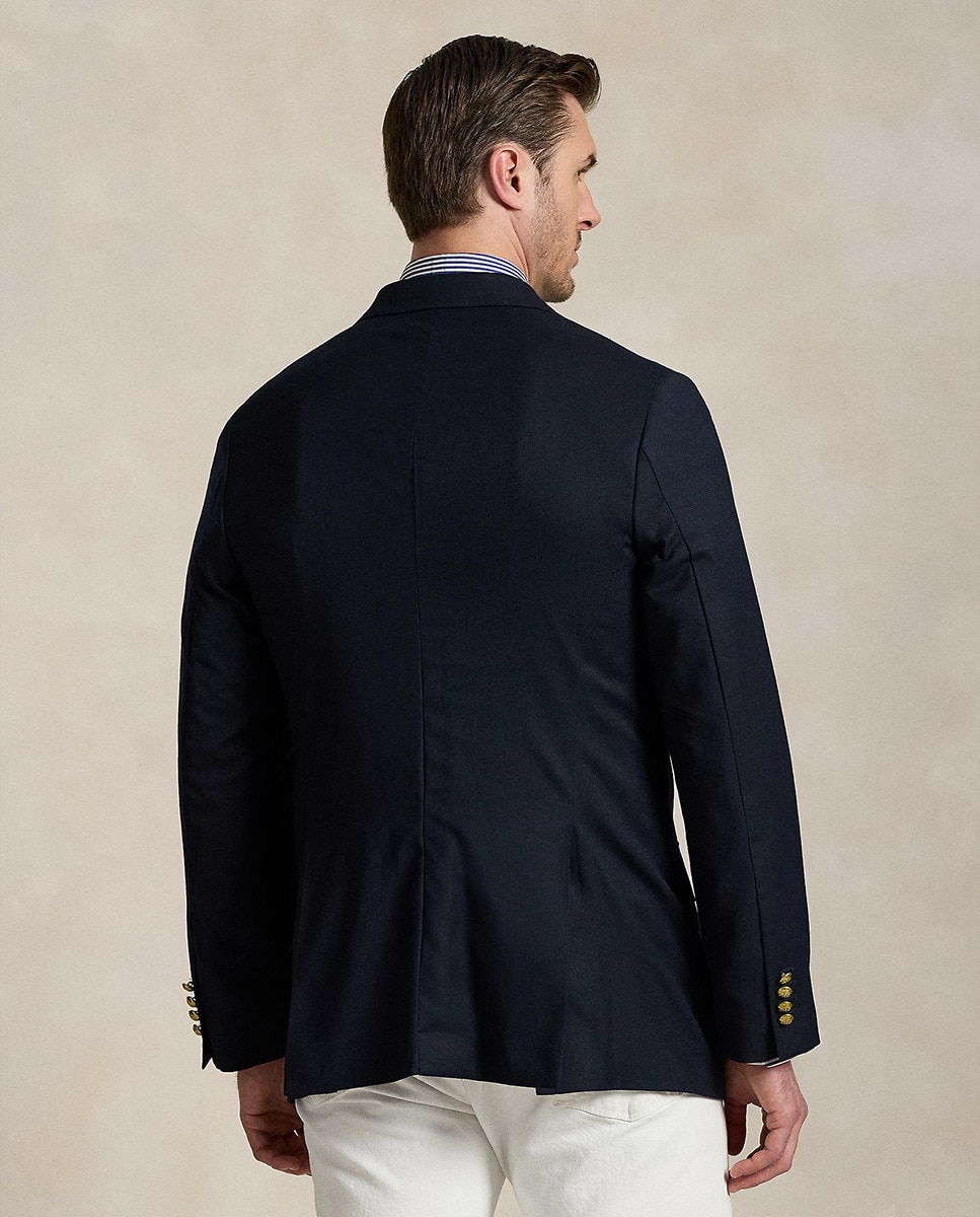 Blazer de Lã Tamanhos Grandes Azul-marinho-3