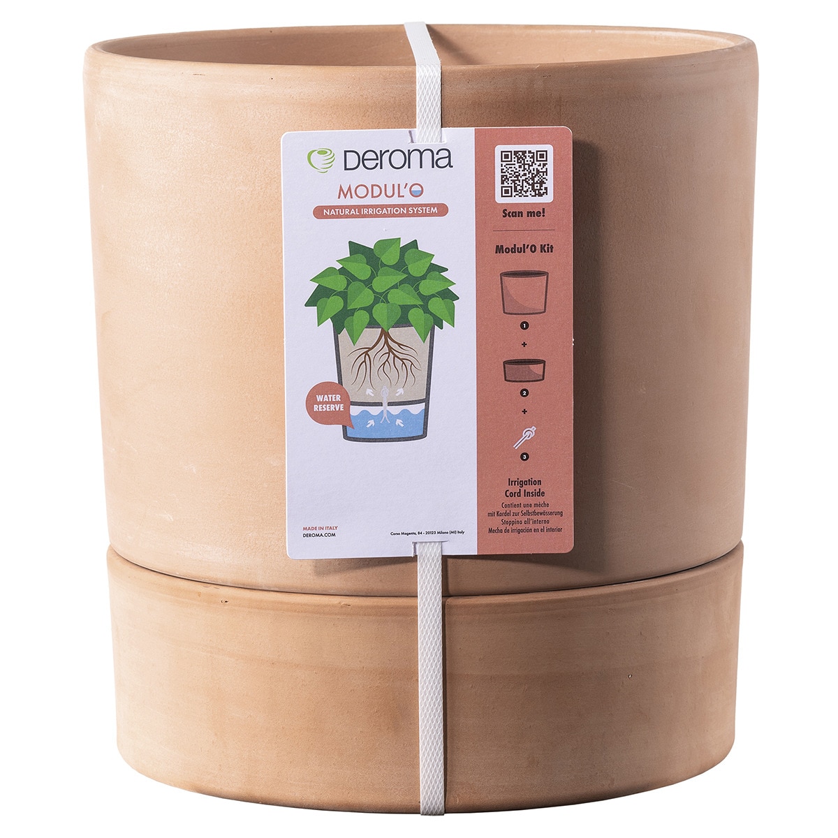 Kit Cilindro Modul'O 25 cm. Capacidad 8,6L. Deroma Terracota-2