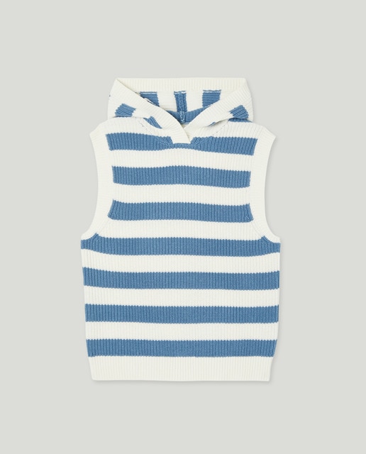 Imagem 0 de Colete de Tricot Fechado com Capuz