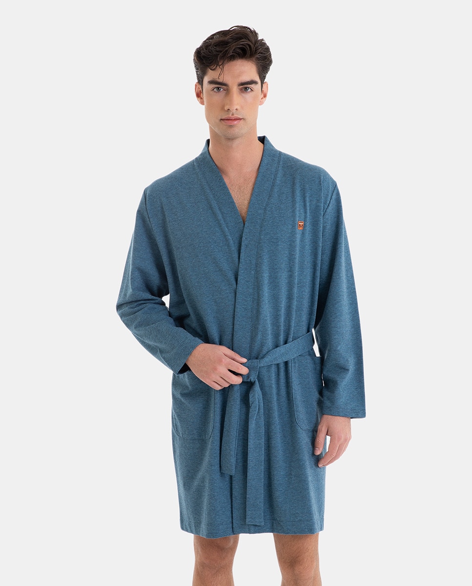 Robe Curto de Malha - Verde Cinzento-1