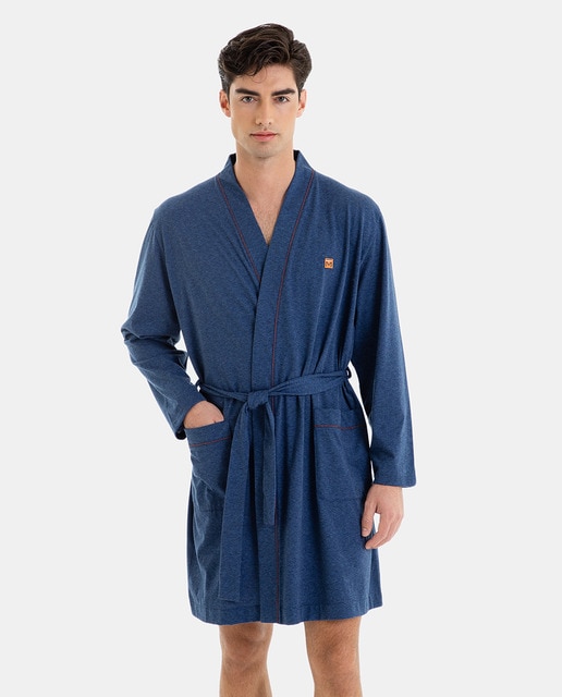 Imagem 0 de Robe Curto de Malha - Azul