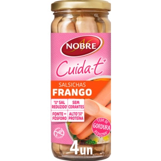 Salsichas de Frango Cuida-t + frasco 210 g - Nobre