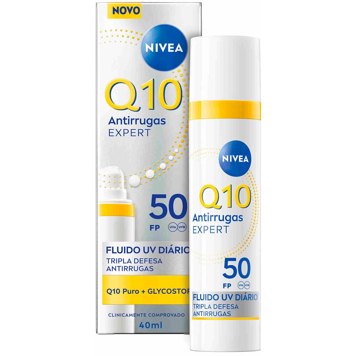 Fluído Diário Q10 Glycostop FPS 50 embalagem 40 ml