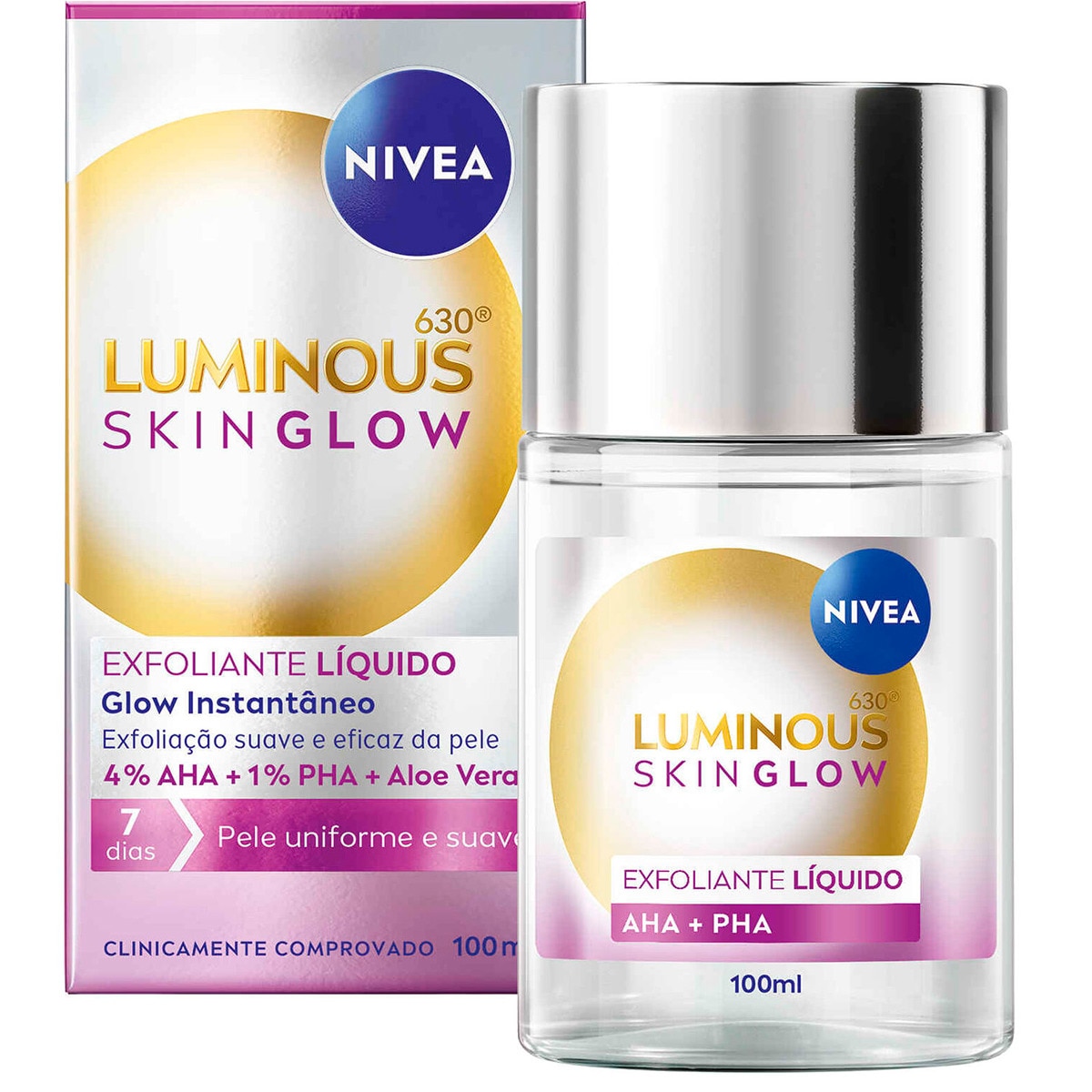 Exfoliante Líquido Luminous 630 Instant Glow embalagem 100 ml