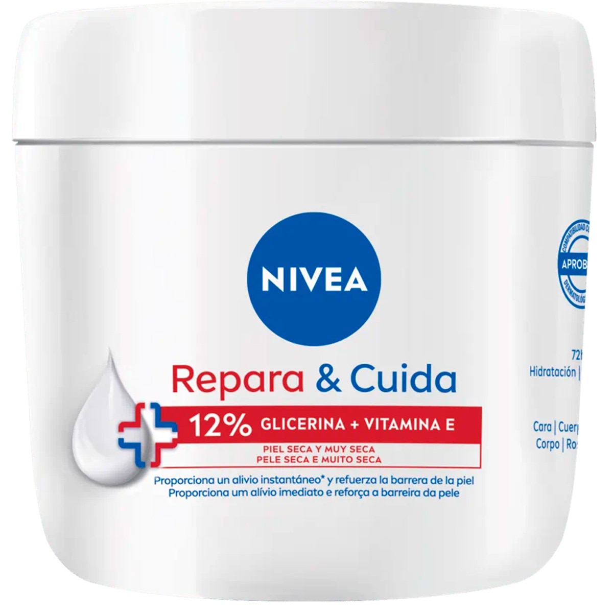 Creme Nivea  Repara & Cuida 12% Glicerina  + Vitamina E embalagem 400 ml