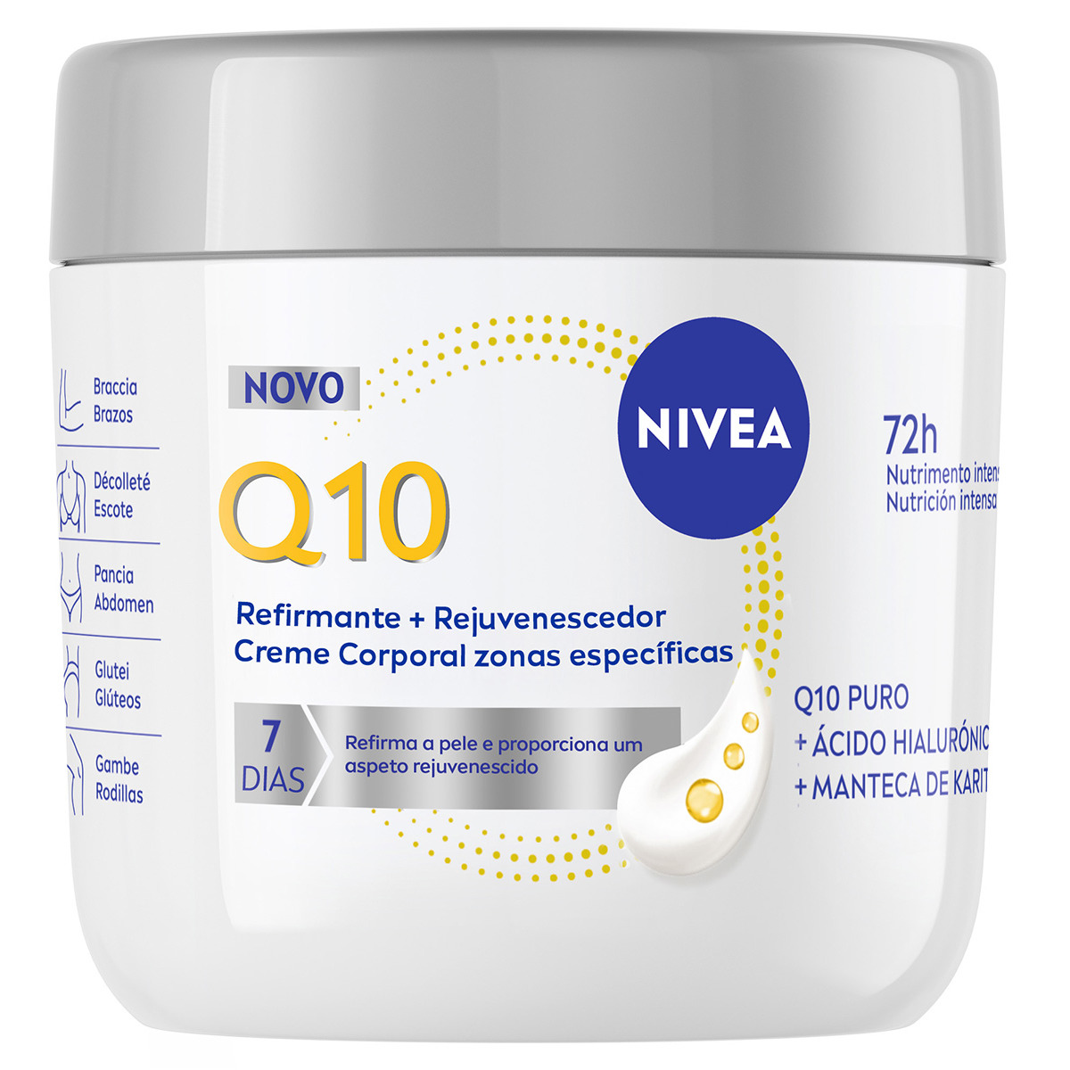 Creme Corporal Refirmante e  Rejuvenescedor Q10 embalagem 400 ml