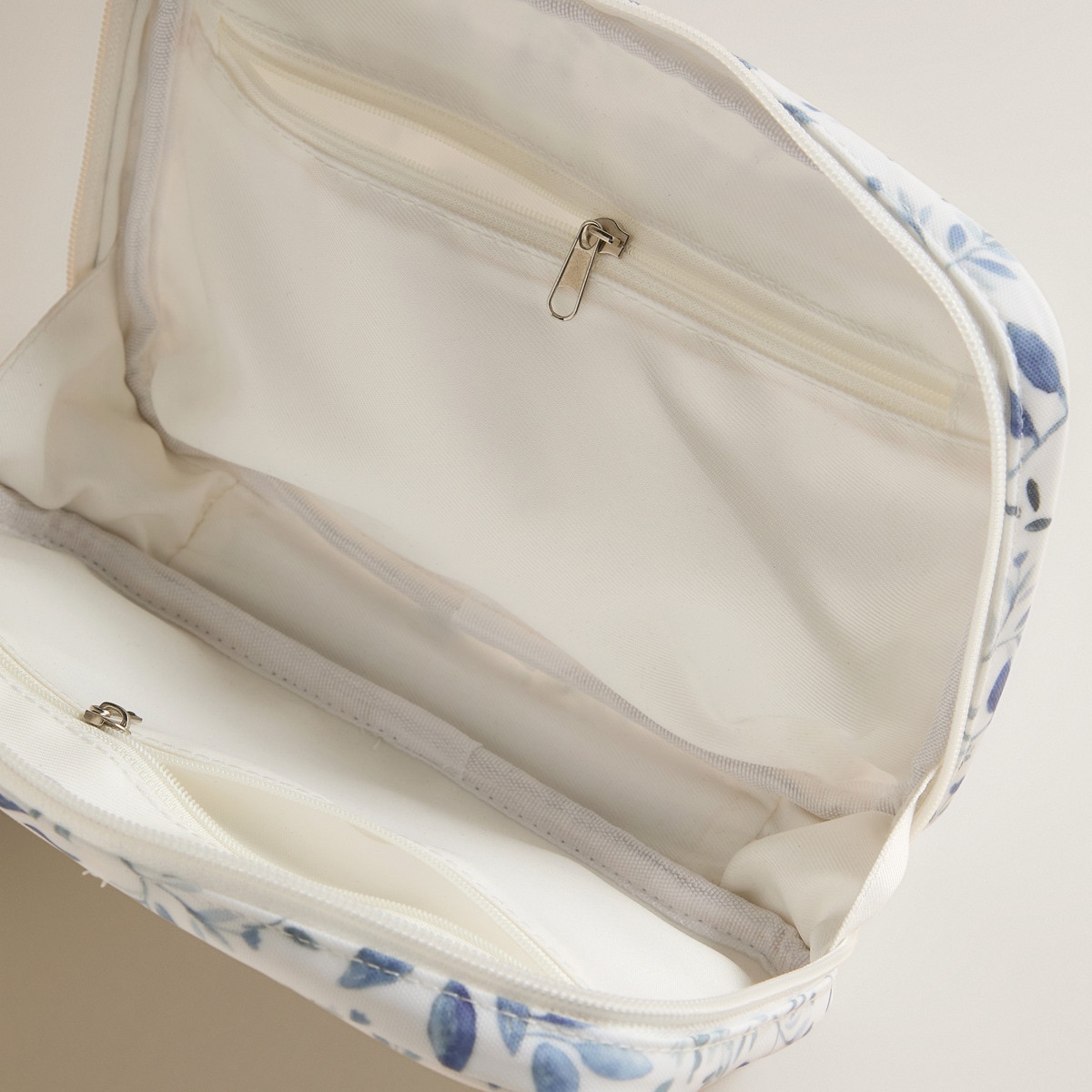 Mala de Costura com Alça Folhas Azul-3