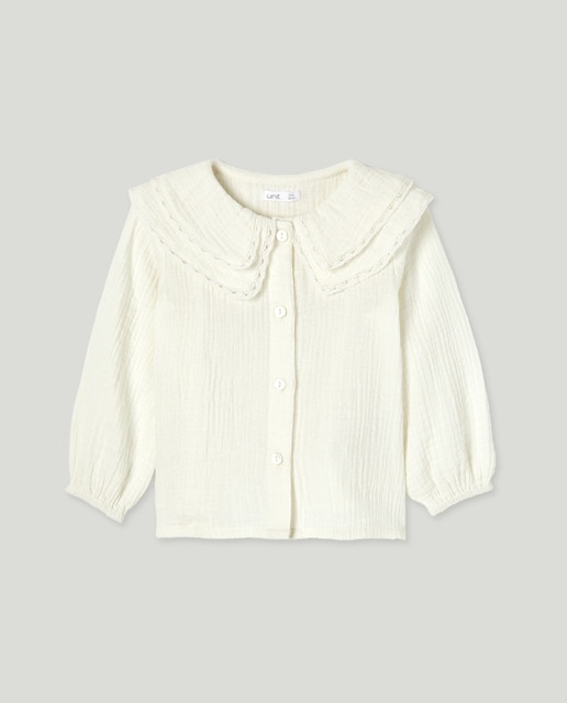 Imagen 0 de Blusa bebé cuello doble volante