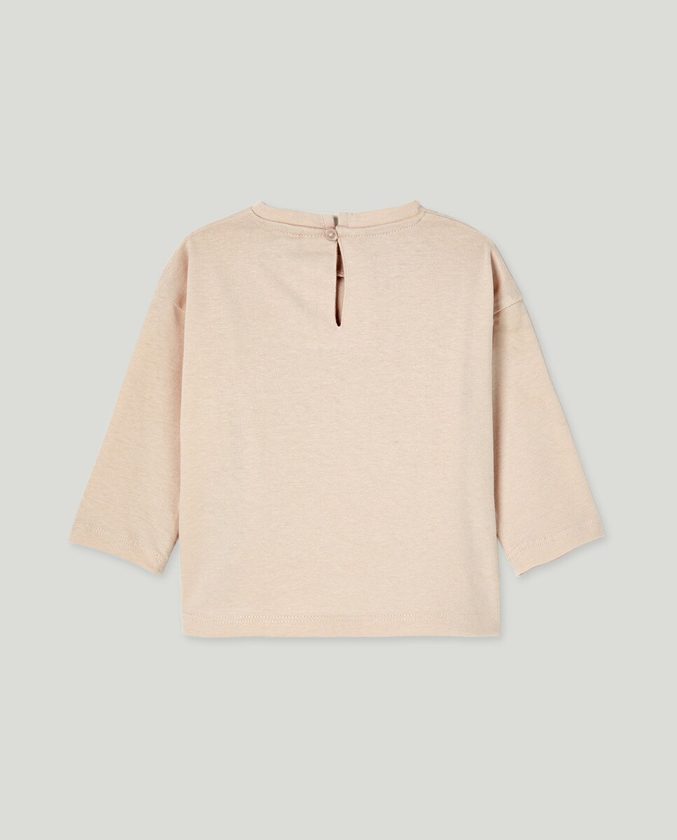 Camiseta bebé básica estampada Rosa-2