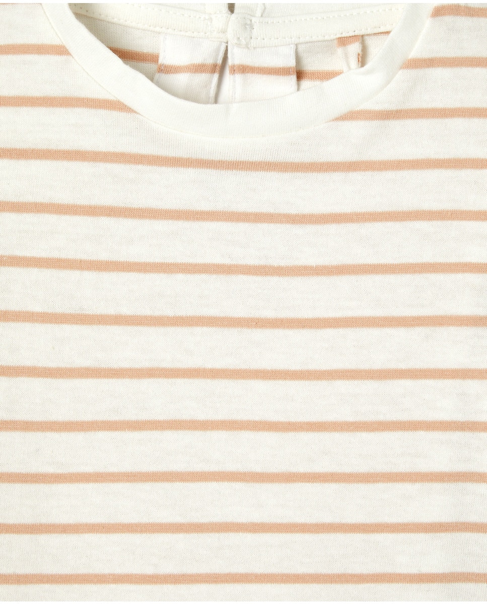 Camiseta bebé básica estampada Rosa-3