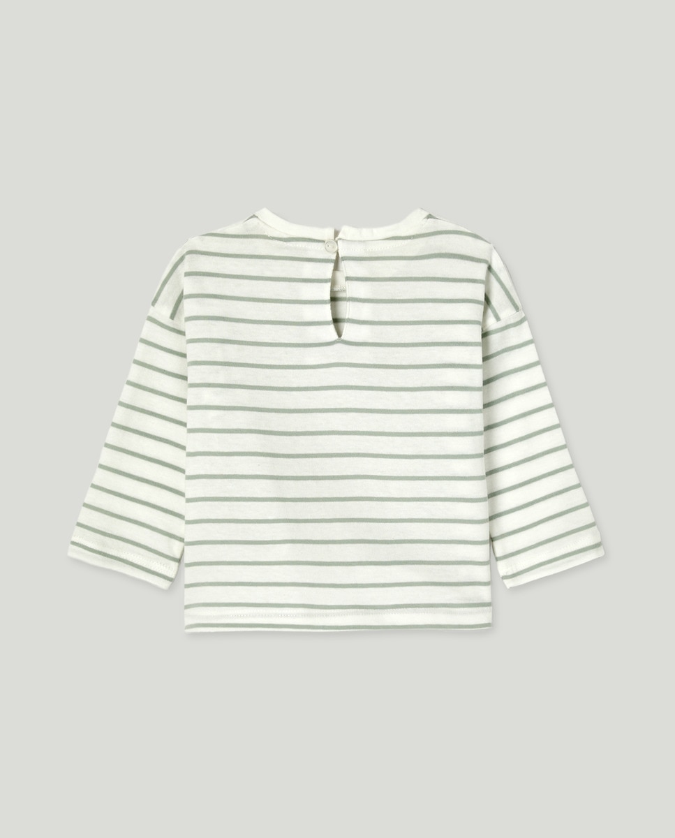 Camiseta bebé basica estampada Blanco roto-2