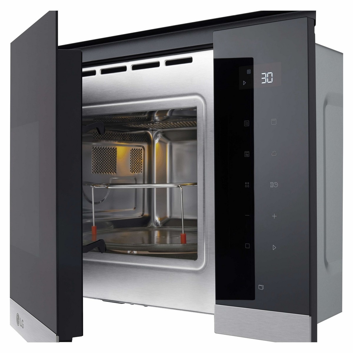 Micro-ondas Encastrável com Grill LG MG7Z2593B de 25 Litros - Preto Vidro preto-4
