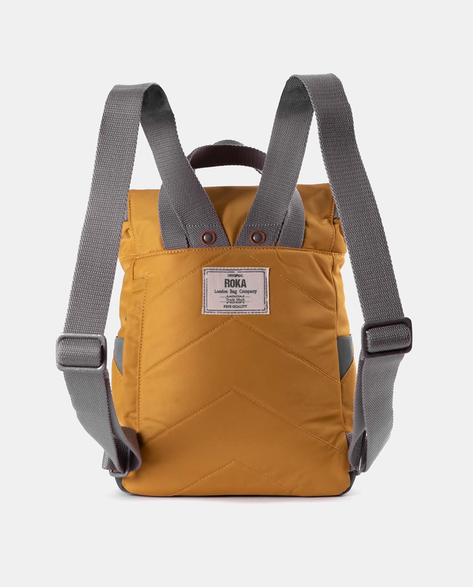 Mochila Unissexo Canfield B Pequena de Nylon Reciclado Repelente à Água - Cor de Mostarda Mostarda-2