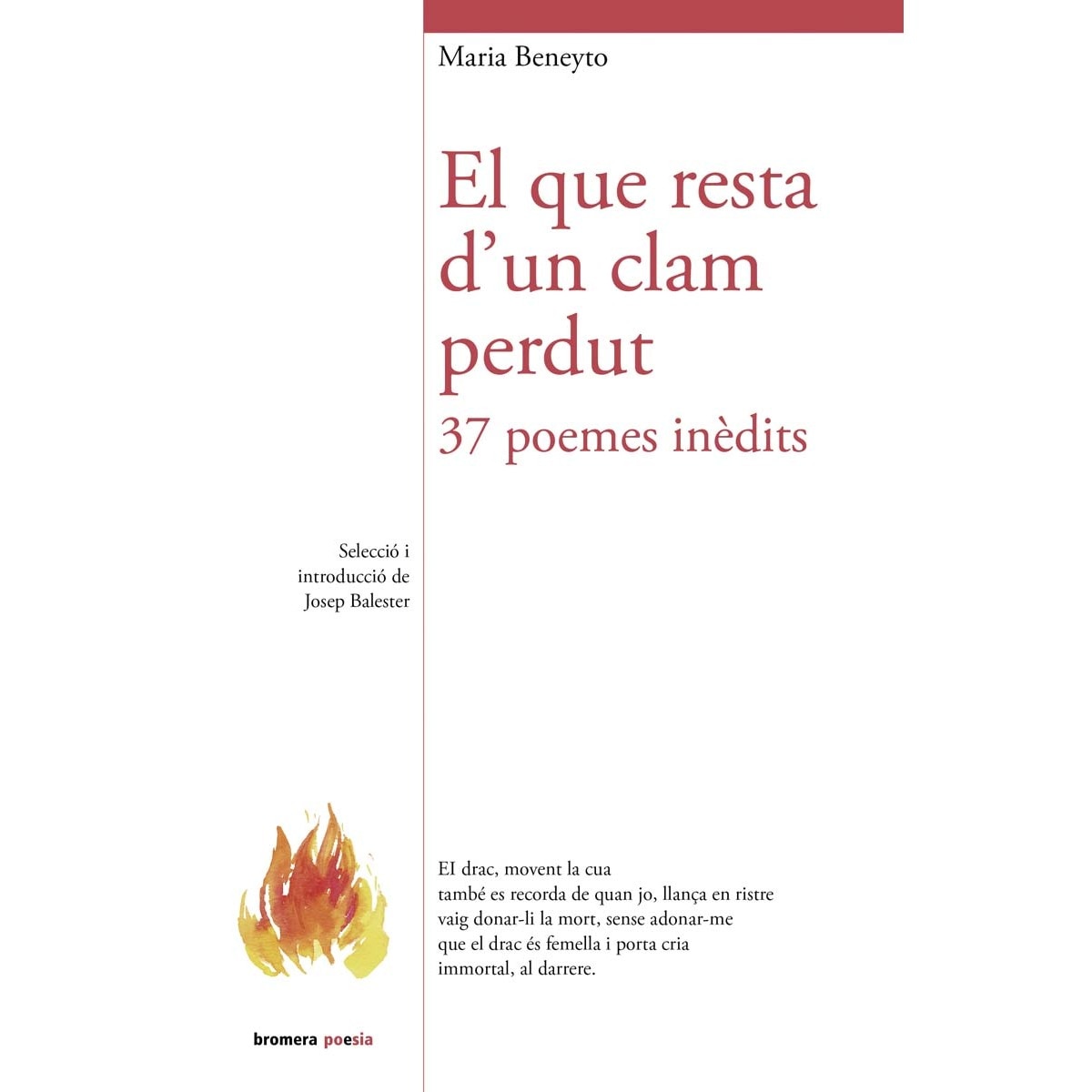 Imagem 0 de El que resta d'un clam perdut. 37 poemes inèdits (Capa mole)