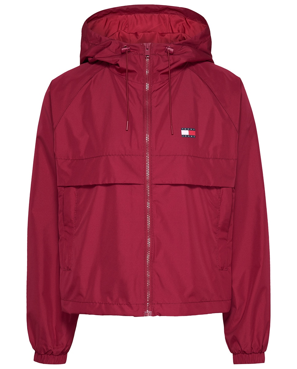 Casaco Corta-Vento com Capuz Fúcsia-5