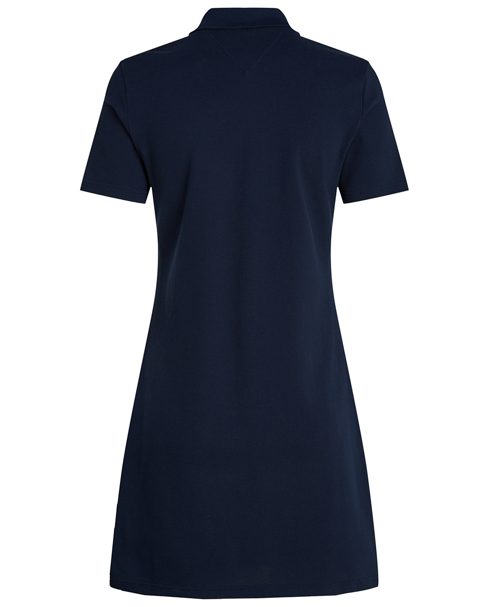 Mini Vestido Tipo Polo Piqué Azul-marinho-5