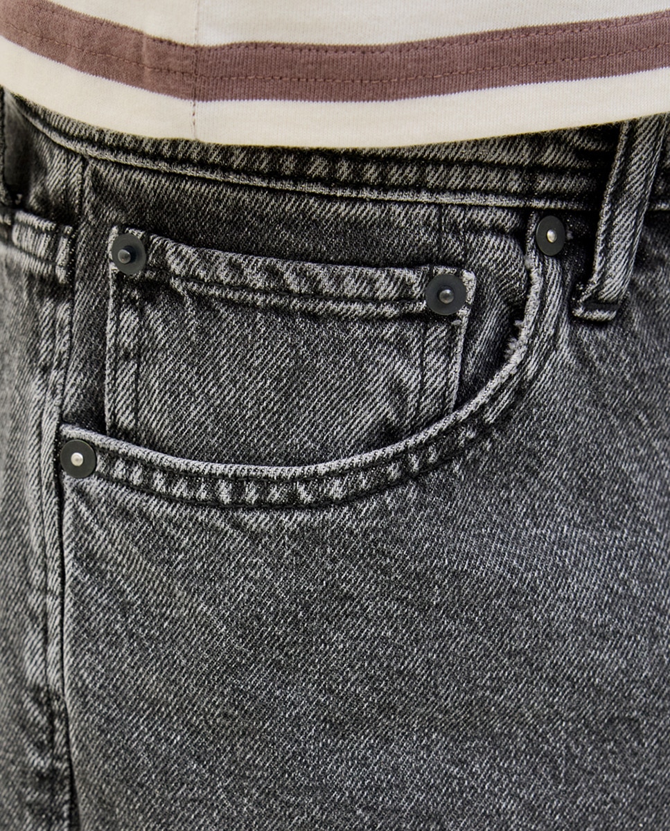 Bermudas de Ganga Baggy Fit Preto-6